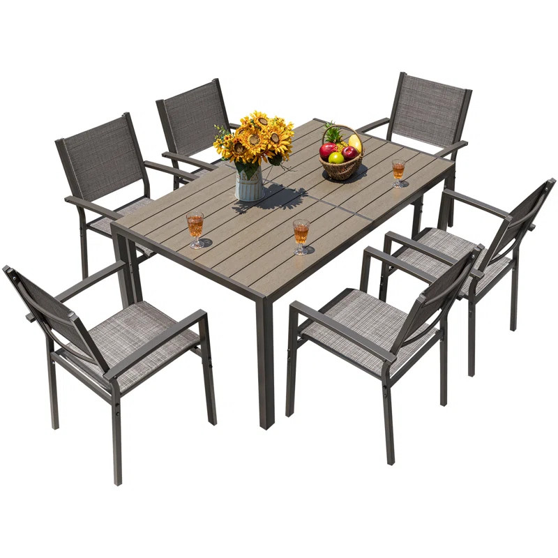 Theanna Rectangular 6 - Person 59.06'' Long Dining Set | Wayfair Professional