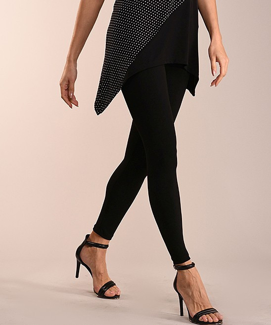 Lbisse Women's Leggings black - Black Leggings - Women & Plus | Zulily