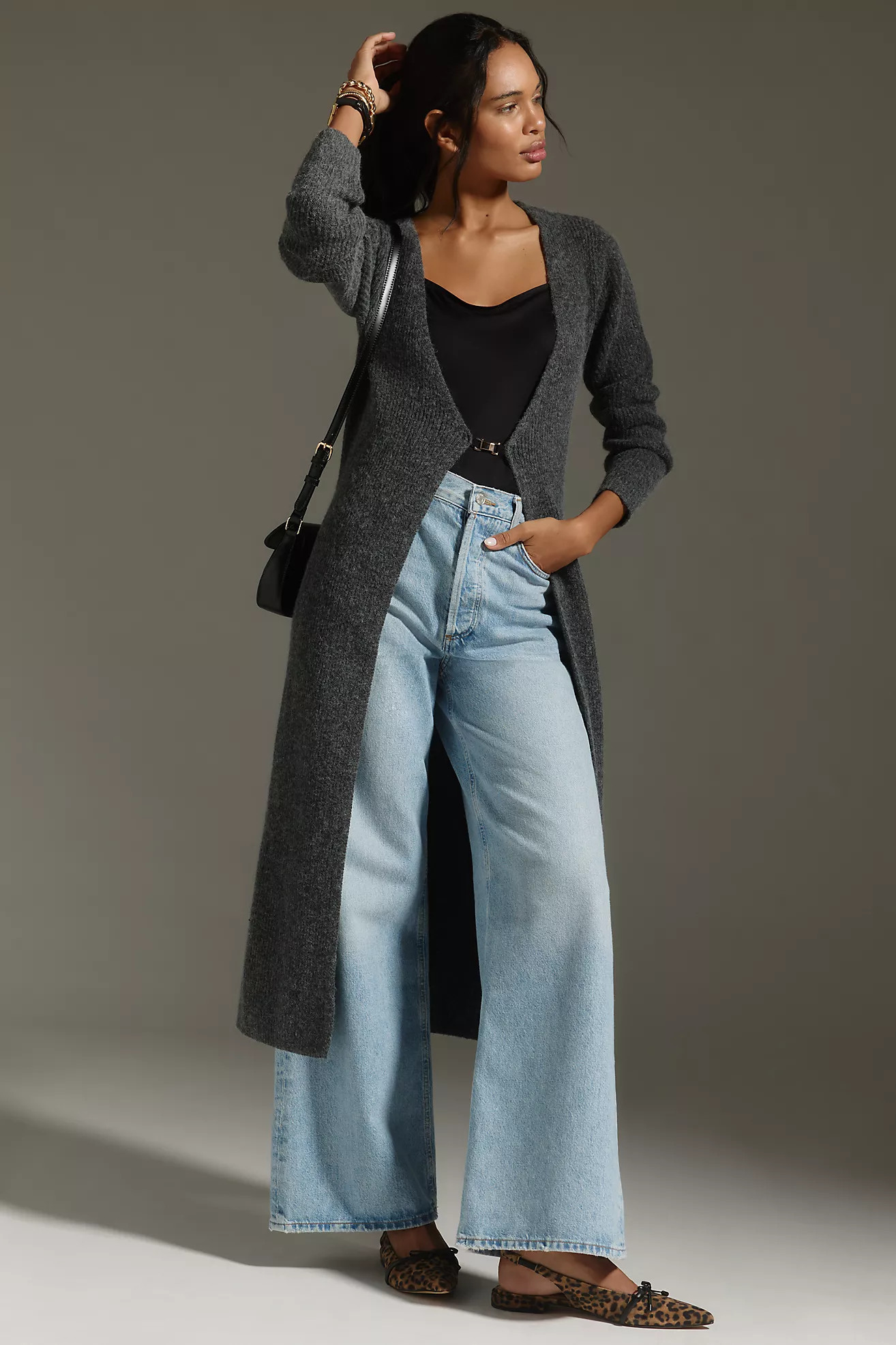 By Anthropologie Longline Hardware Cardigan Sweater | Anthropologie (US)