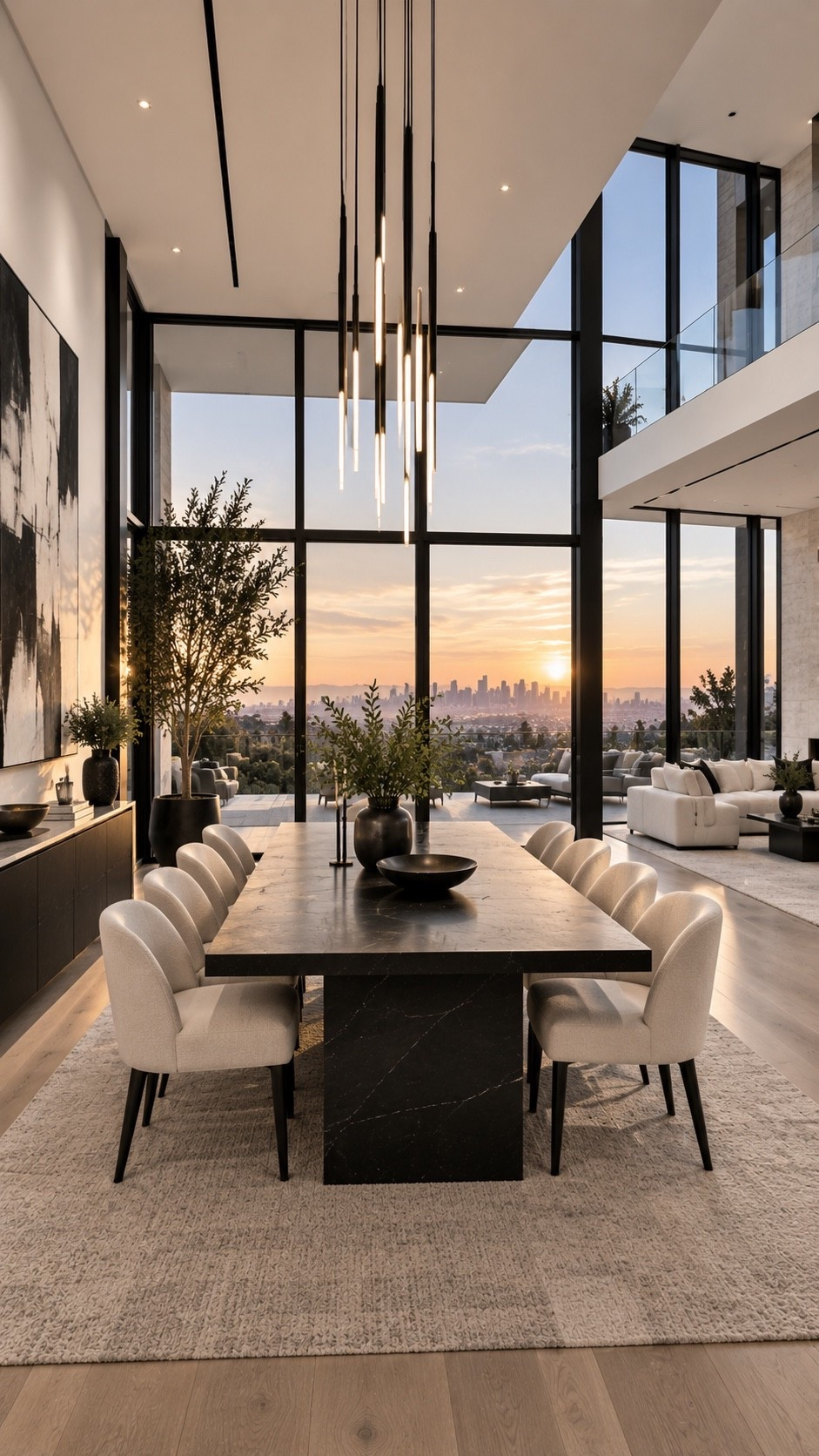 Shop This Room ✨ Sophisticated modern dining room with a dramatic black dining table, soft upholstered chairs and statement lighting. Shop similar furniture and decor through my LTK link below.

#DiningRoomInspo #ModernDiningRoom #LuxuryInteriors #BlackAndWhiteDecor #ModernHome #InteriorDesign #DiningRoomDecor #LuxuryHome #HomeDecor #LTKHome #LTKFinds