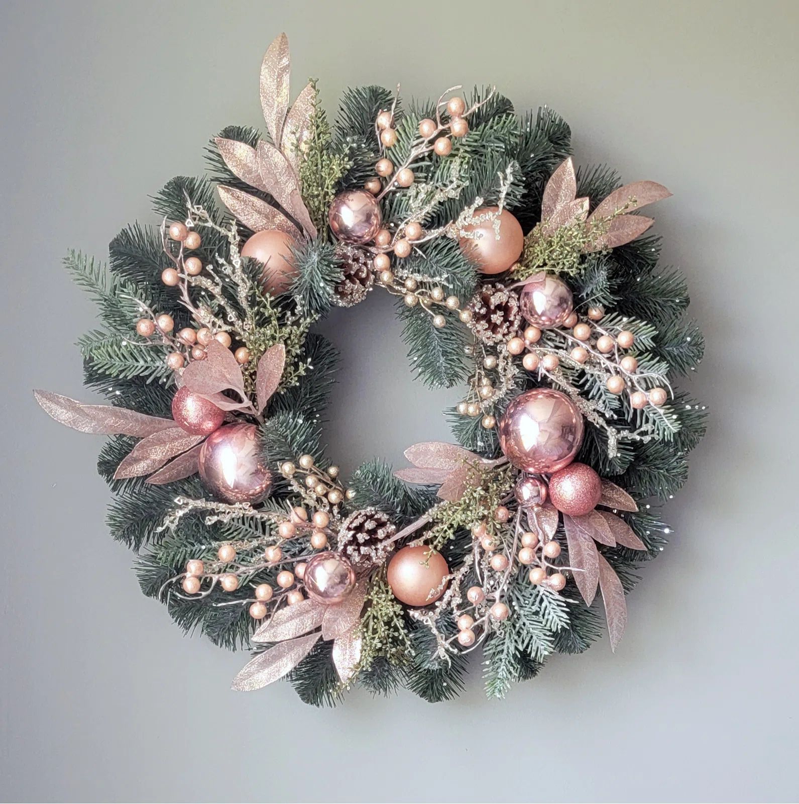 Christmas Pine Ornaments Berry 22" Wreath | Wayfair North America