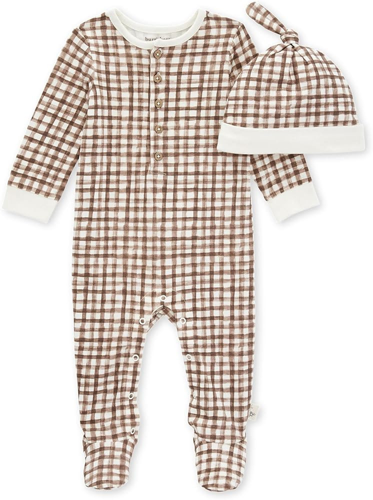 Burt's Bees Baby baby-boys Romper Jumpsuit, 100% Organic Cotton One-piece Short Sleeve Shortall, ... | Amazon (US)