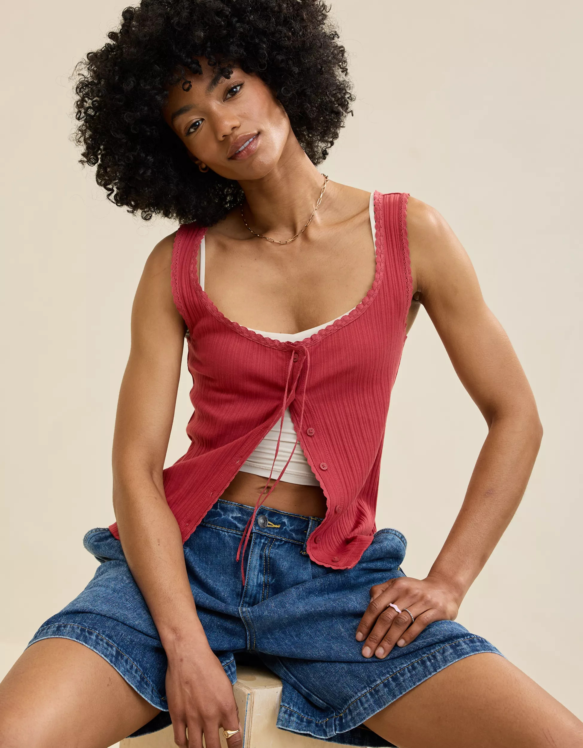 Aerie Sneak Peek Tank Top | Aerie