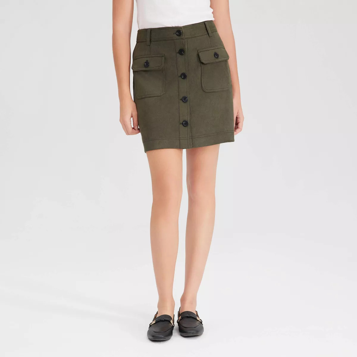 Women's Faux Suede Mini A-Line Skirt - Universal Thread™ | Target