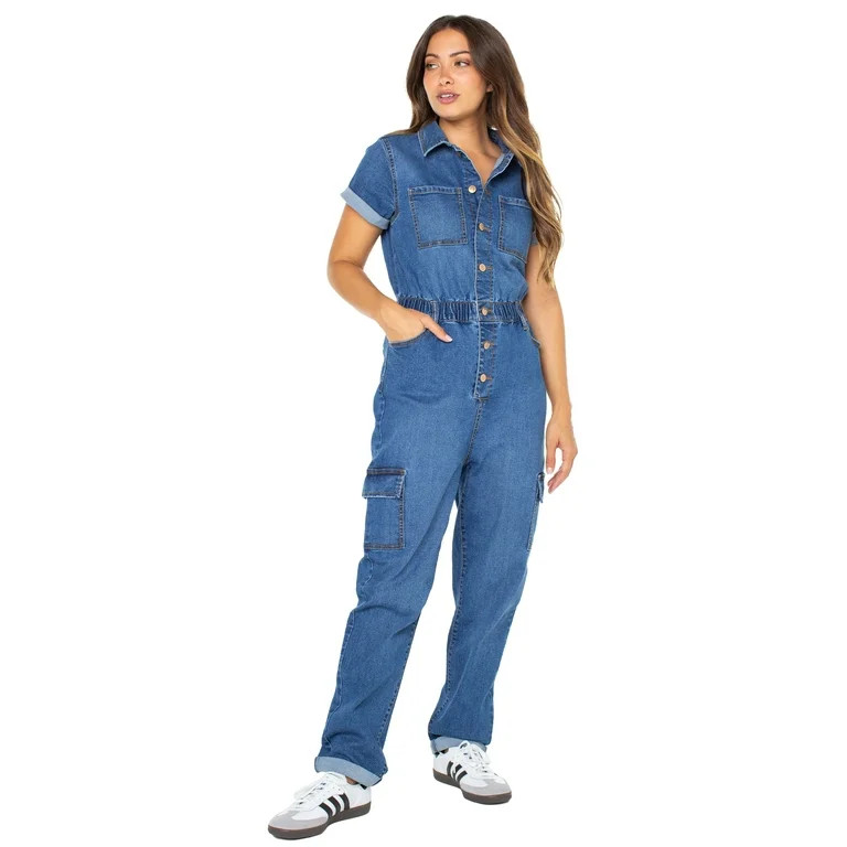 Celebrity Pink Juniors and Juniors Plus Cargo Boilersuit Sizes XXS-3X | Walmart (US)