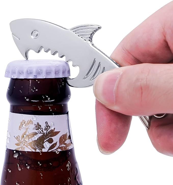 Shark Style Metal Bottle Opener Keychain Accessories,Gift Ideas for Dad Him Boyfriend Husband Gra... | Amazon (US)