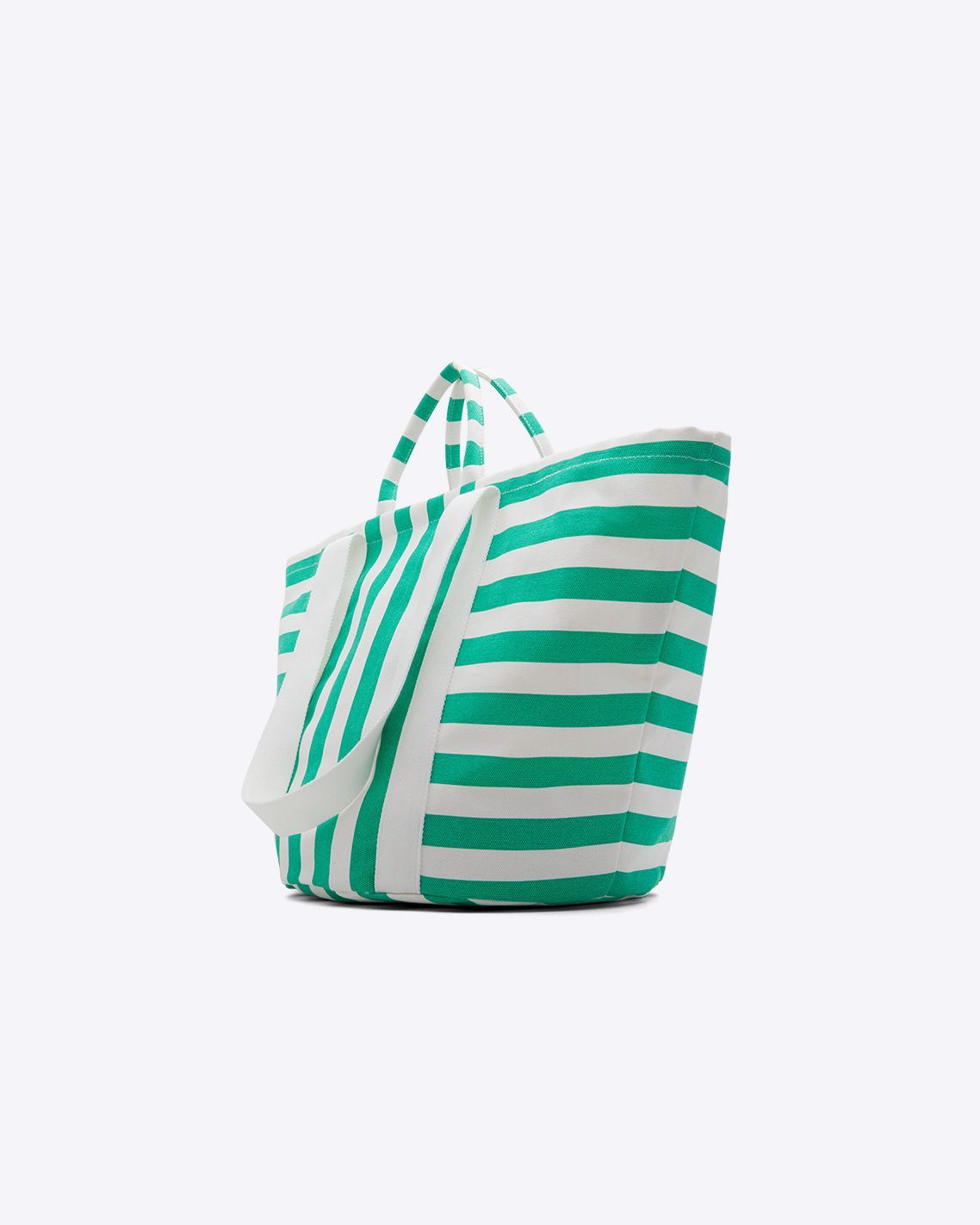 Jane Tote Bag in Green Nautical Stripe | Draper James (US)
