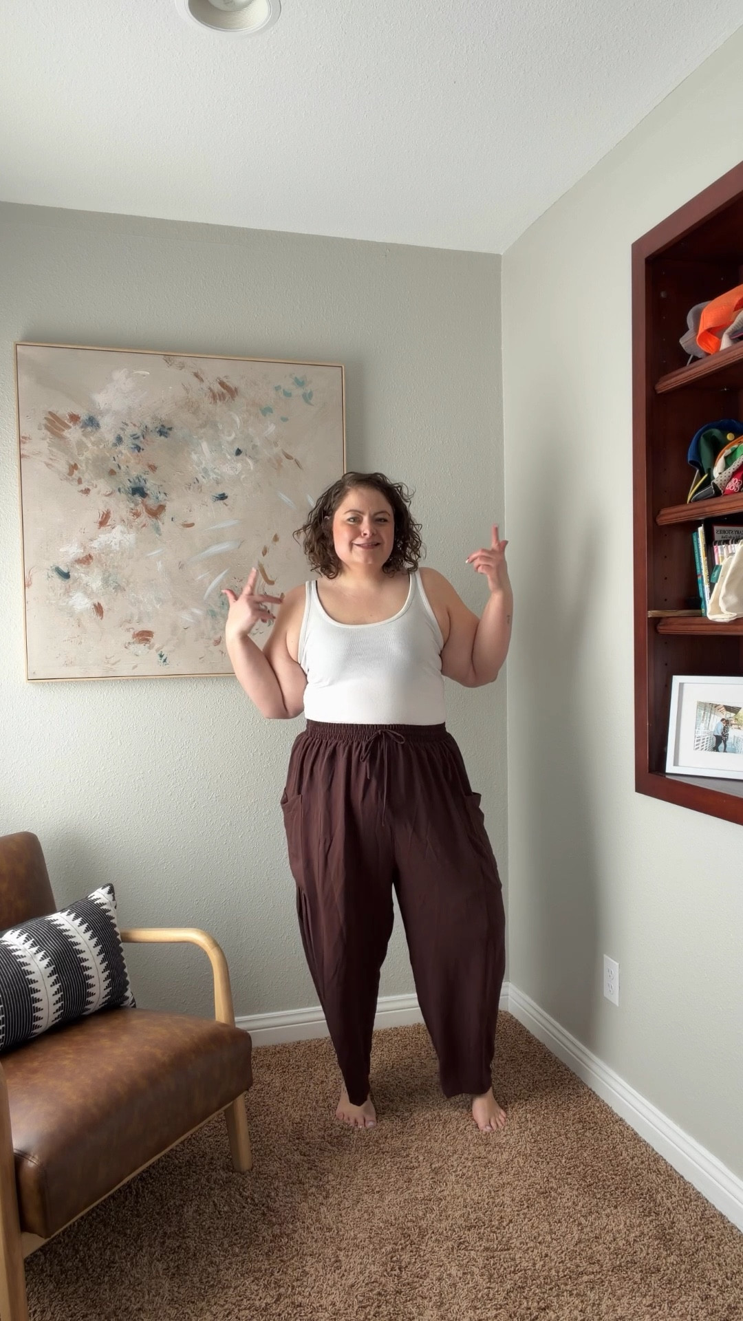 Style these plus size pull on pants from Amazon with me! 
 Pants 2X 
Sweater (older) XL 
Sweatshirt (older) XXL 
Tee (older) XXL 
Long sleeve (older) XXL 

bust 43  //  waist 42 //  hips 52  //  5’6” 

#LTKMidsize #LTKootd #LTKPlusSize