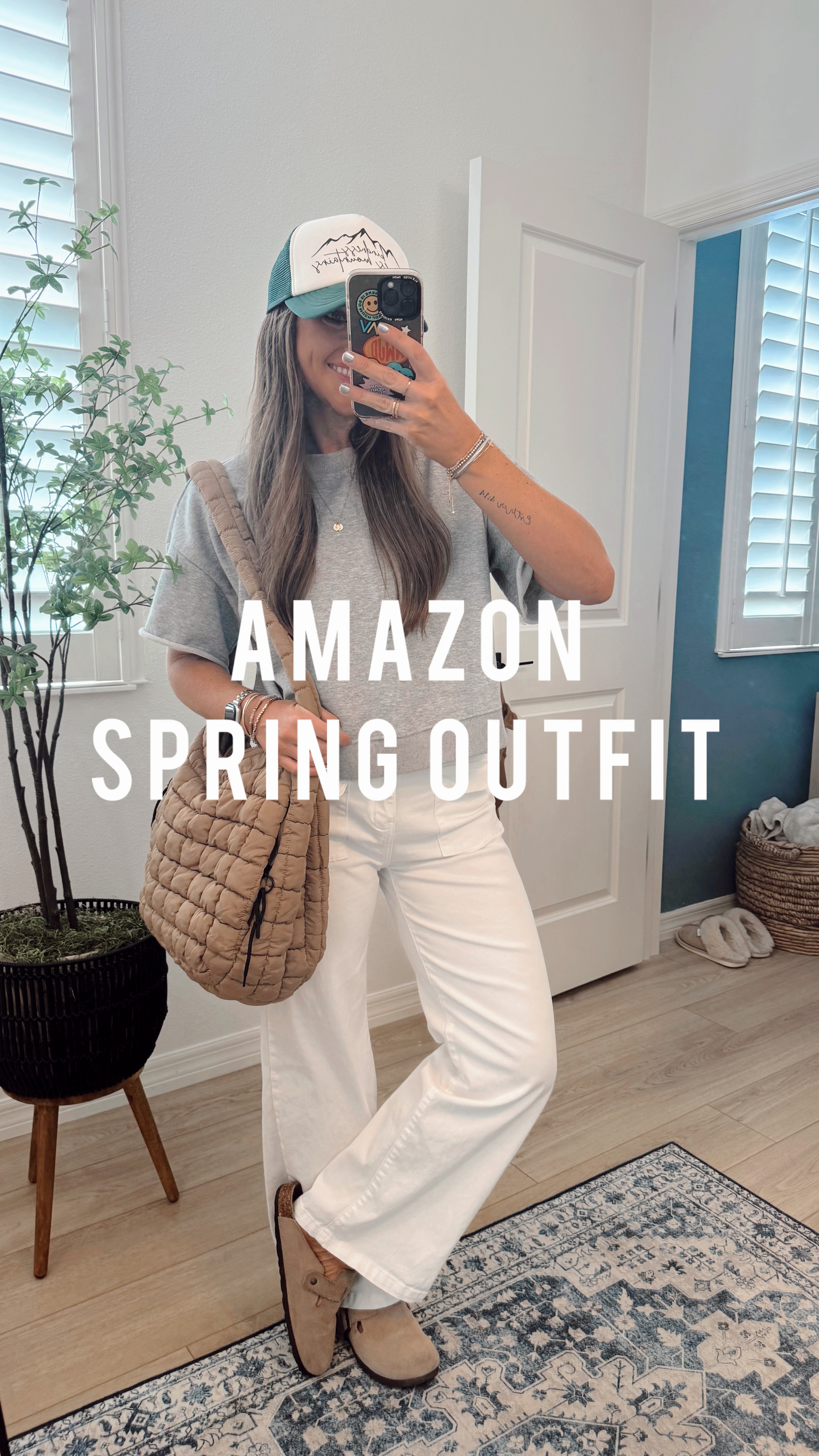 Amazon faves of mine from last year that make a perfect casual spring look 🤍 size small sweatshirt (it’s a part of a set!). size 4 pants (they don’t go smaller than 4.. wish they did. :( BUT I don’t mind them a little baggy! The material is sooo soft and comfy. You’ll love them! Lmk if you have any qs. 🙂 These are all items I wear on REPEAT! I have washed and dried them countless times & highly recommend. #amazonfavorites #amazonfinds #whattowear #springoutfit #springstyle #transitiontospring #neutraloutfit #casualoutfitsdaily 