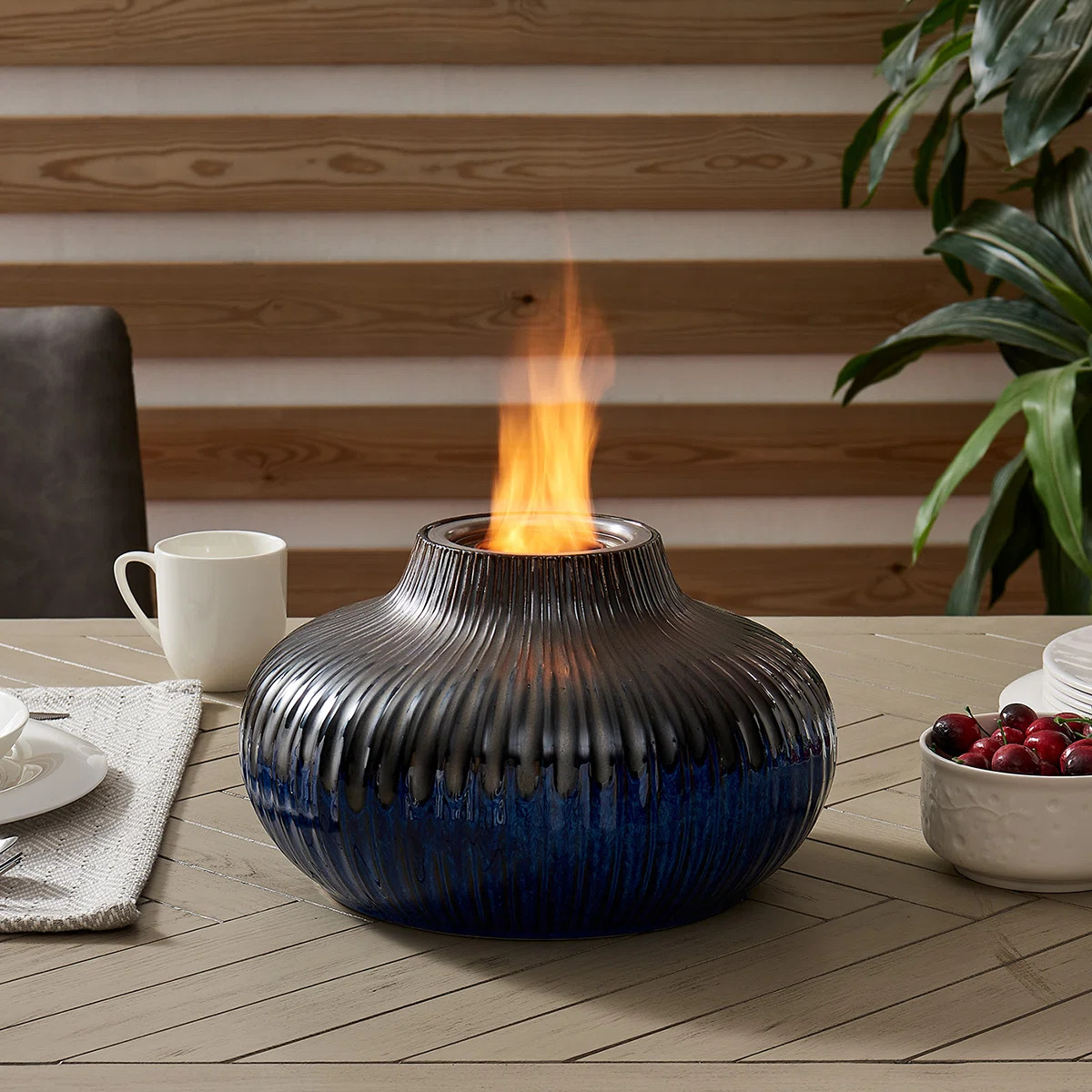 EchoFlame Ceramic Gel Fuel Outdoor Tabletop Fireplace | Wayfair North America