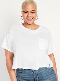 Short-Sleeve Cropped Oversized T-Shirt for Women | Old Navy (US)