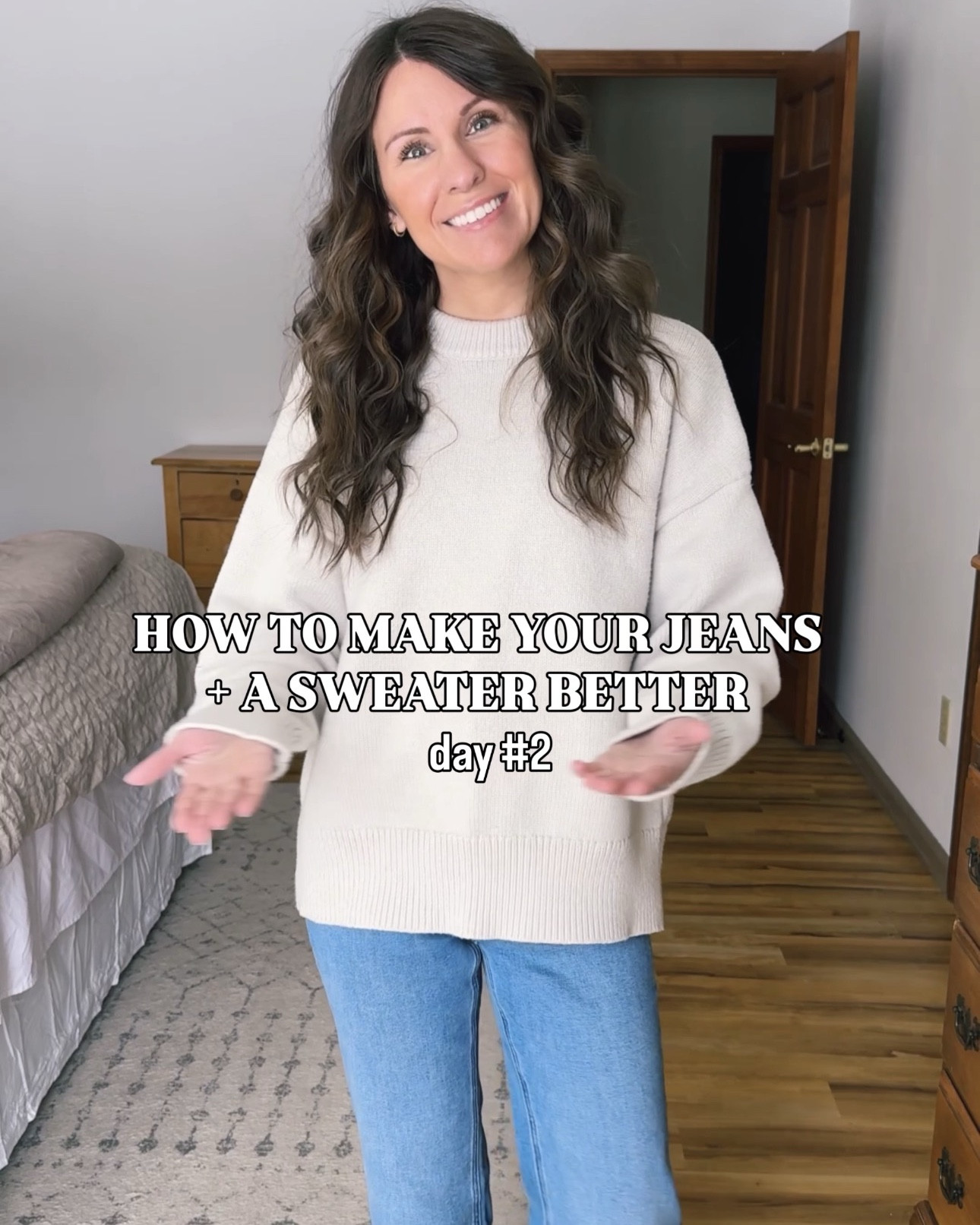 I love jeans + a sweater as much as the next girl, but by February it can start to feel a little stale.

This week I’m doing a little series and sharing a few tips to make your “jeans and a sweater” outfit better! I’m providing some ideas of things I add or do to make my sweater + jeans outfits a little more fun🧡 go back and watch yesterday’s tip if you missed it (I’ll link it in this reel to make it easy!)🙌🏽

Tip # 2: add a pop of color or pattern — one of my favorite ways to make ANY outfit more fun is adding color or pattern. You can add a pop of color or pattern with a beanie (or baseball cap!), fun socks, a cute scarf (knit or satin/cotton), or a bright colored bag! Another great option that isn’t pictured here is jewelry—fun beaded or gemstone necklaces, or colorful earrings or bracelets! 

#jeansandasweater #fashiontips #fashionhacks #widelegjeans #granolagirlstyle 



#LTKootd #LTKgrwm #LTKSeasonal