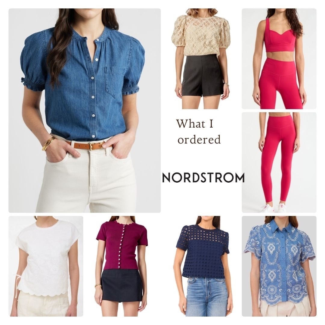 Recent @nordstrom order! I’m on the hunt for some good better than basic tops for spring and then you all know my love for the Zella active line (their bras are the best) and I love this new color! 