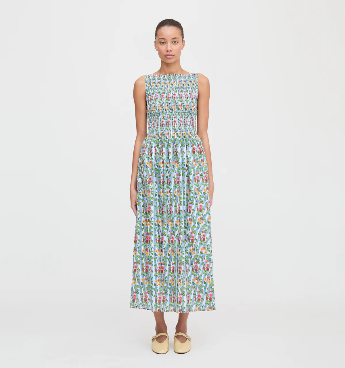 The Cosima Nap Dress - Geranium Stripe | Hill House Home US