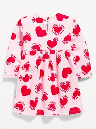 Printed Fit &amp; Flare Fleece Dress for Toddler Girls | Old Navy (US)