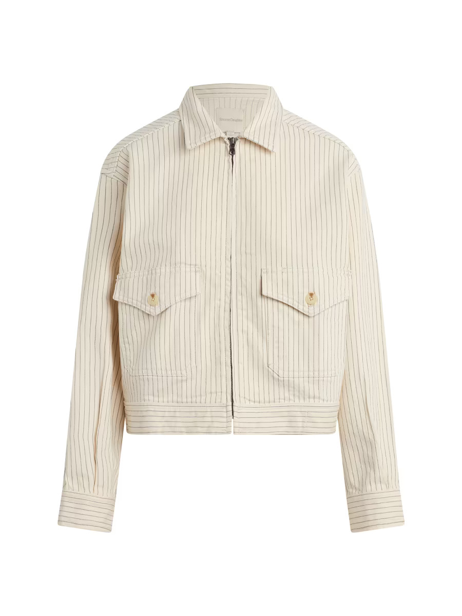 Favorite Daughter The Robert Striped Cotton Jacket | Saks Fifth Avenue | Saks Fifth Avenue