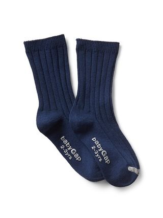 Gap Baby Ribbed Dress Socks Elysian Blue Size 0-6 M | Gap US