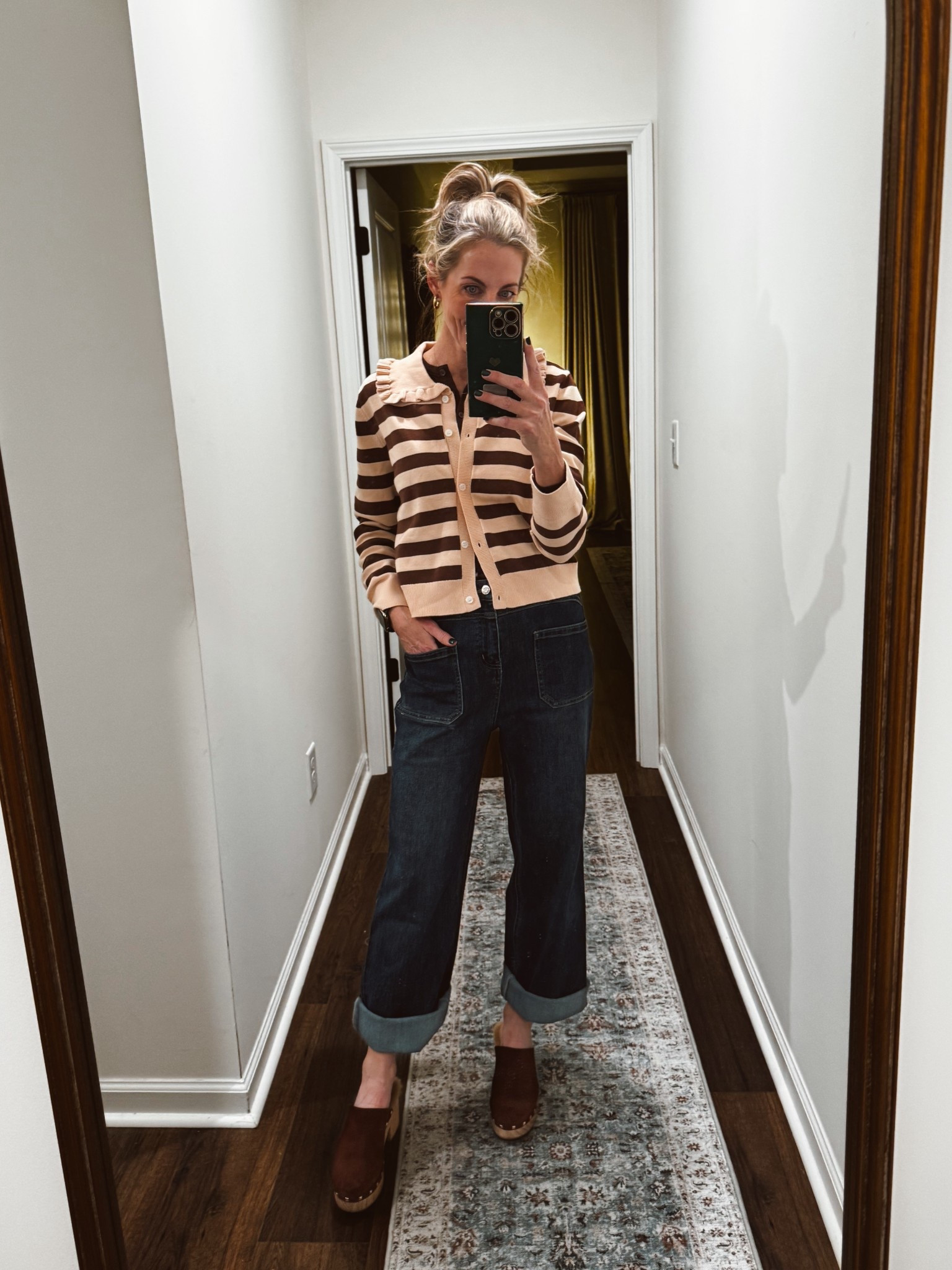 Forgot to post this last night - Quick little date night and one of our favorite local restaurants cost for this cute Amazon sweater and three people jeans I linked up they look alike from Amazon too. 