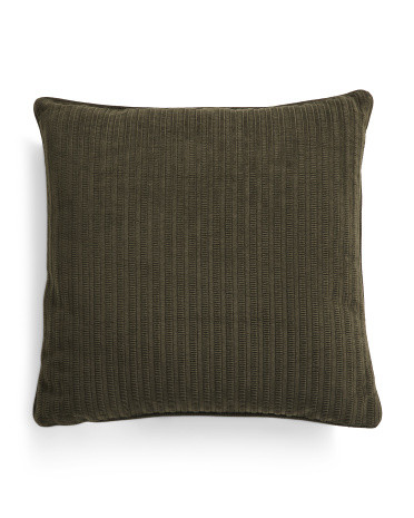 24x24 Textured Pleated Velvet Pillow | TJ Maxx