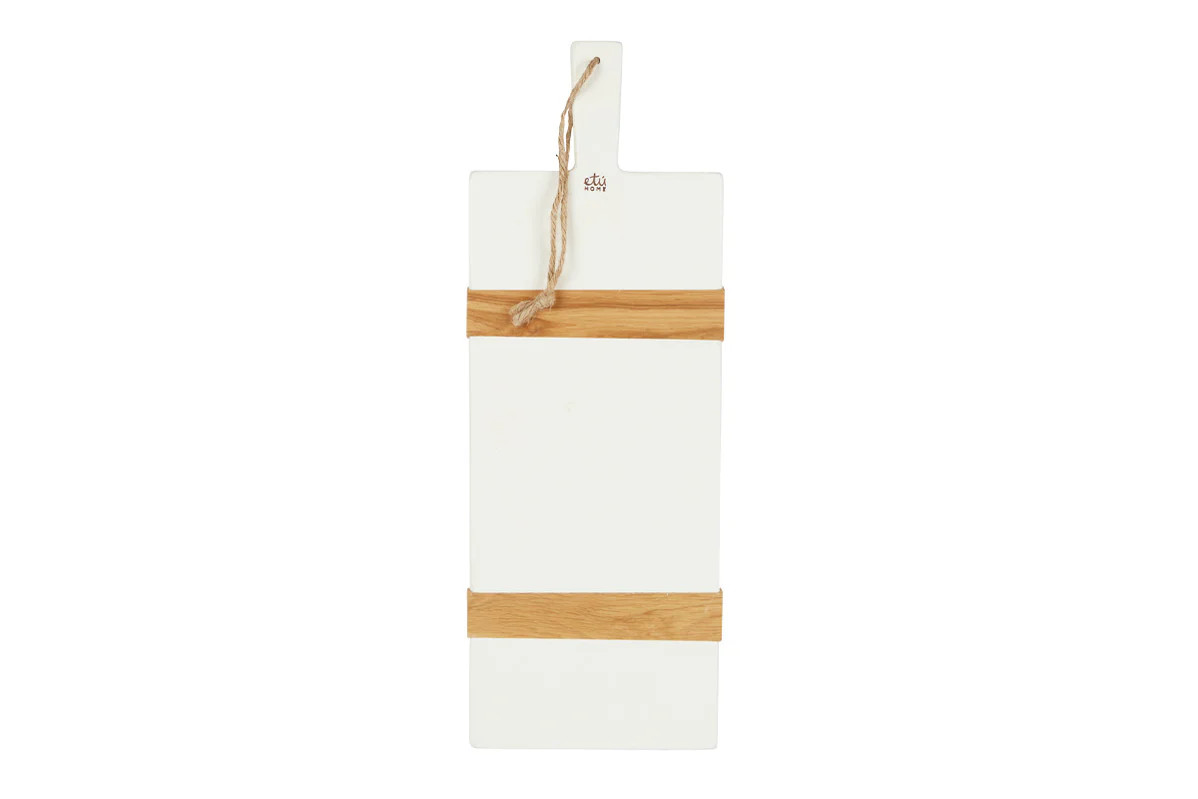 Mod Charcuterie Cheese Board, Small Rectangle, White | etúHOME