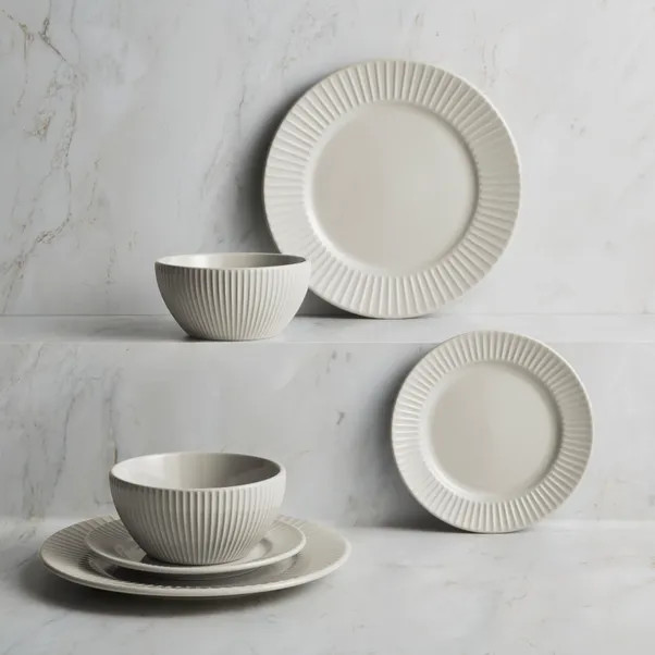 Hampton 12 Piece Dinner Set | Dunelm