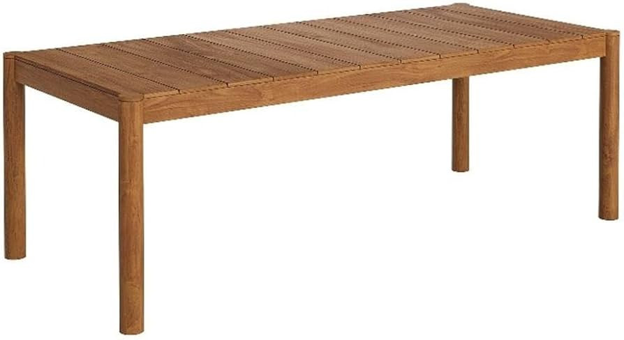 Modway Eleni 89-Inch Outdoor Teak Wood Dining Table in Natural – Rectangular Patio Dining Table... | Amazon (US)