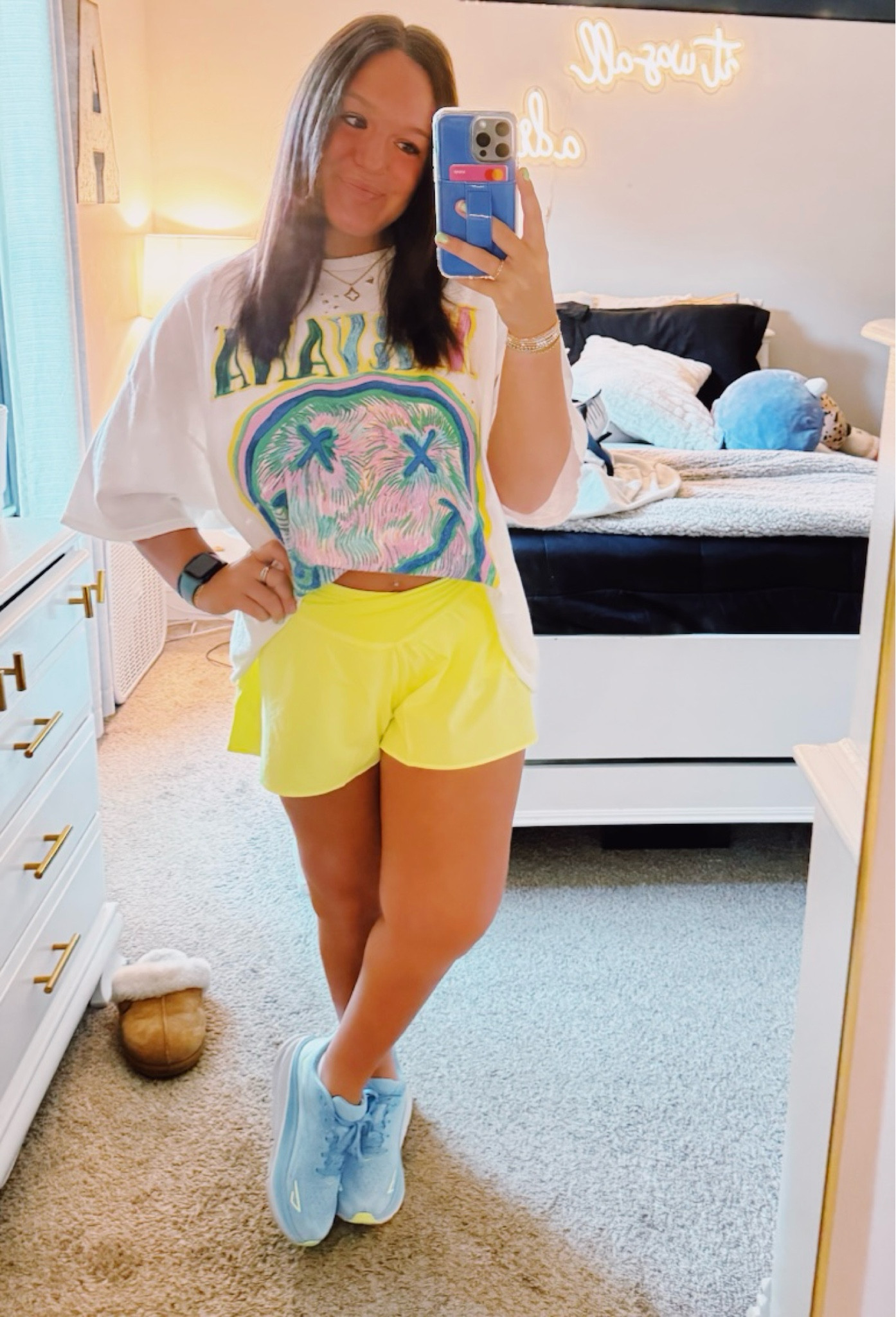 Shorts are amazon 💛 
Shoes are dusk pink & twilight I believe 

#LTKStyleTip