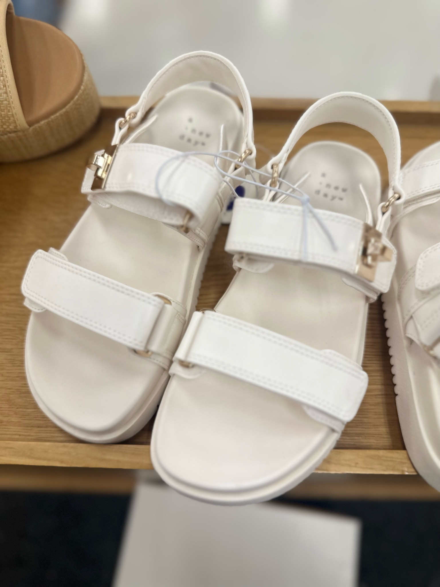 Jonie Ankle Strap Footbed Sandals by A New Day 

Available in beige, off-white, and taupe. 

Perfectly cute summer/spring sandals. 

#LTKstyletip #LTKfindsunder50 #LTKxTarget