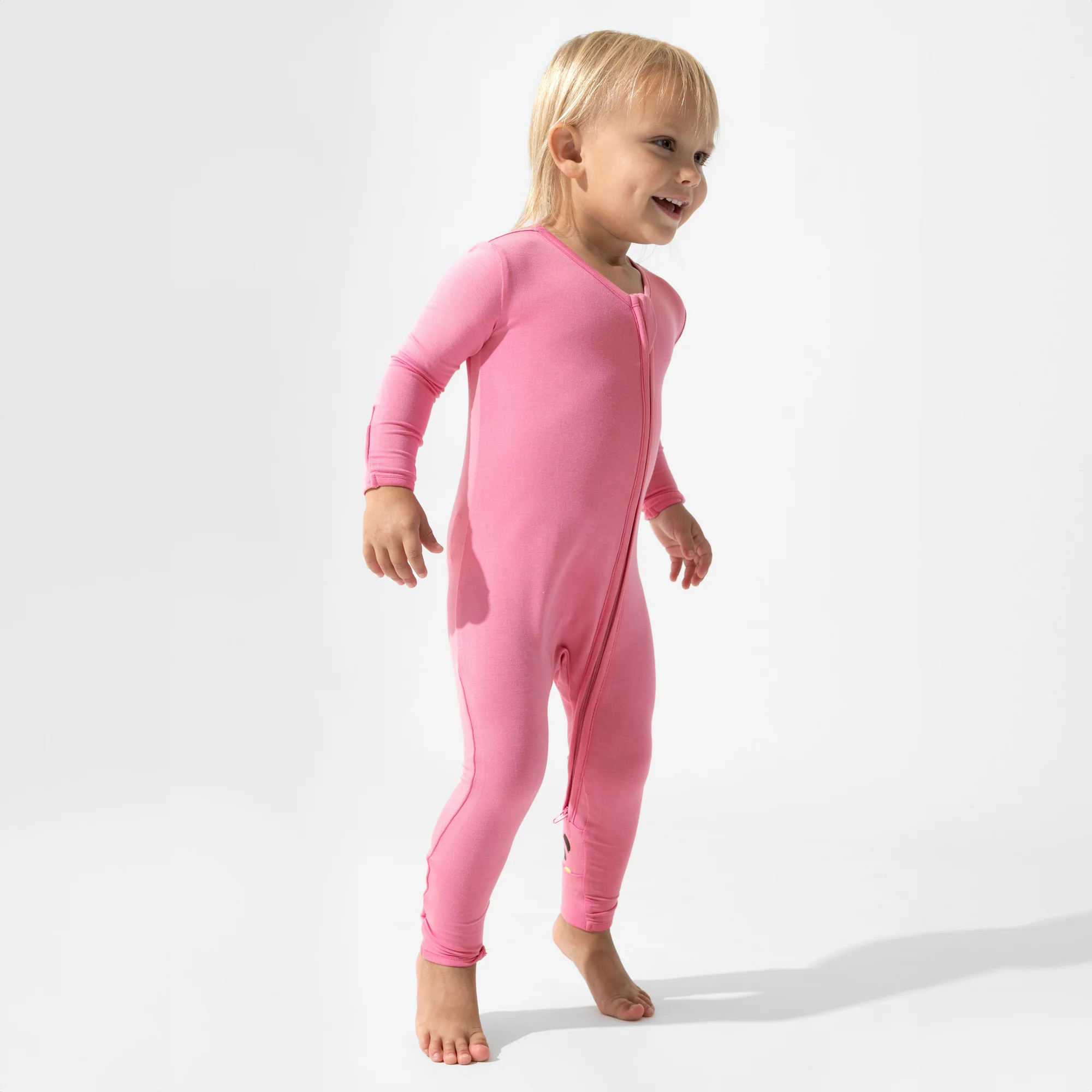 Bubblegum Pink Bamboo Convertible Footie | Bellabu Bear