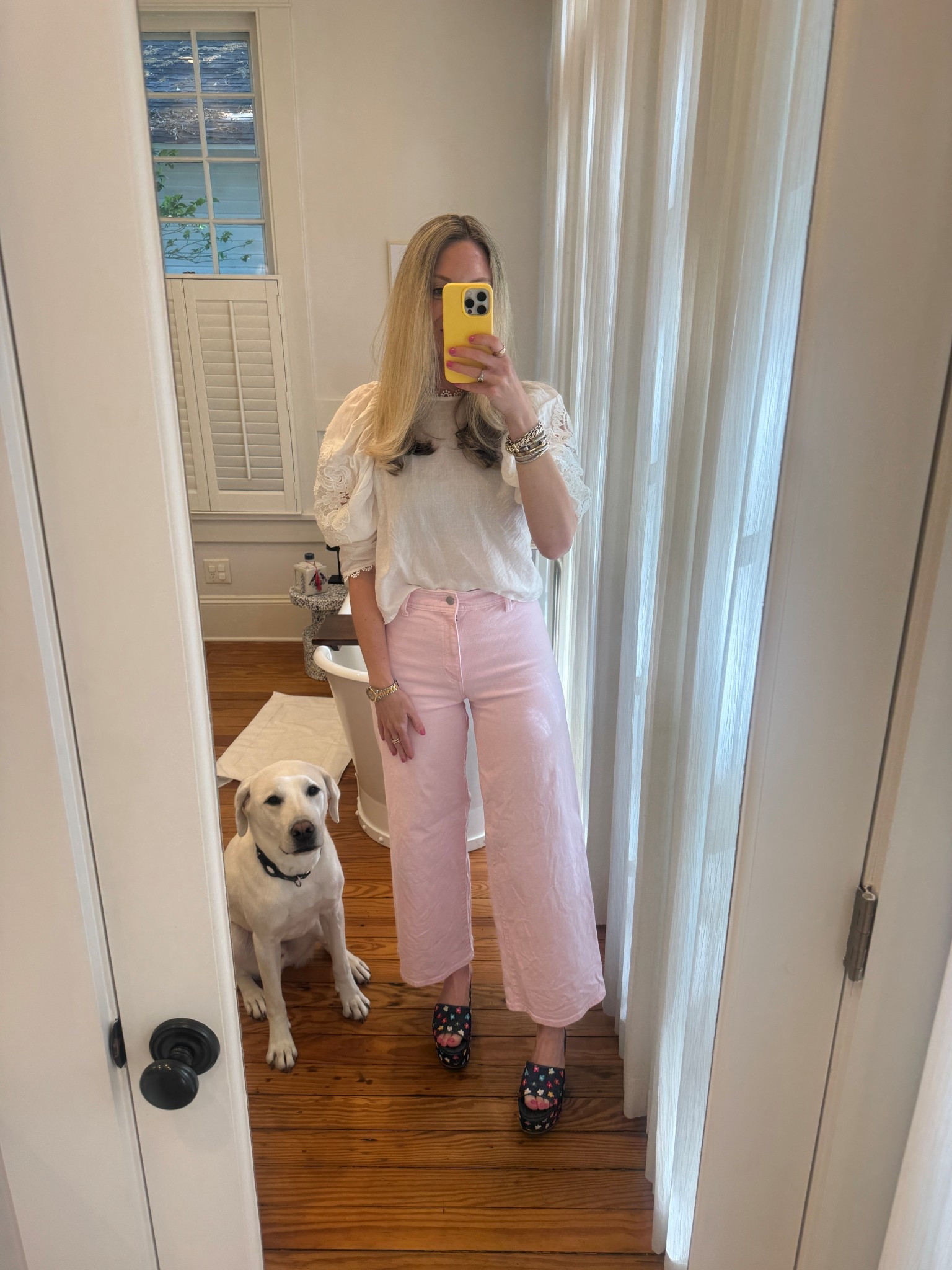 The work pants that I have in 3 colors ON MAJOR SALE! Shoes were an impulse buy, but they sure are fun + comfy. 💋 