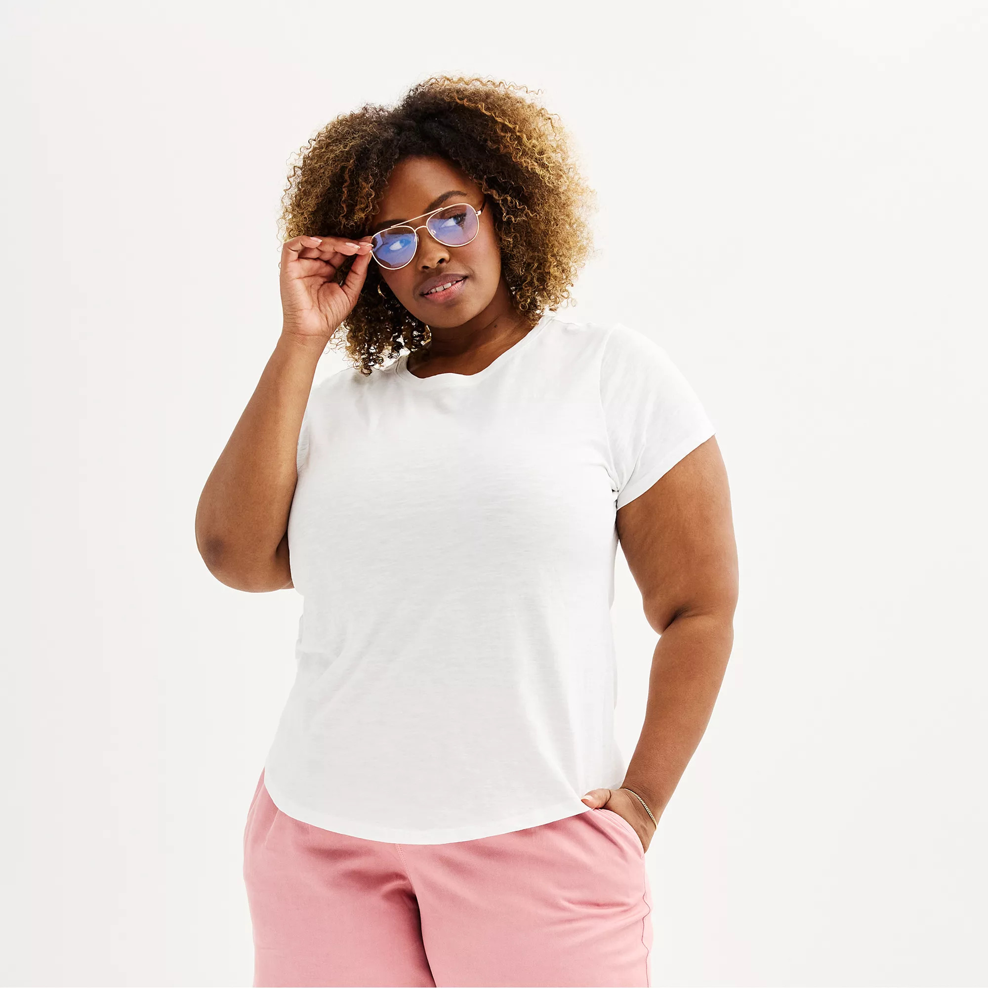 Plus Size Sonoma Goods For Life® Short-Sleeve Crew Tee | Kohl's