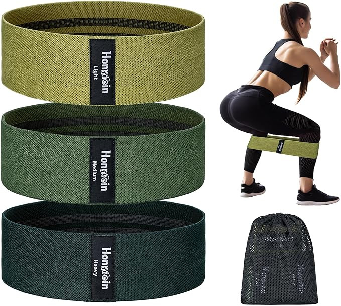 Resistance Bands for Working Out, 3 Levels Exercise Bands Workout Bands Set for Women Men, Hip Le... | Amazon (US)