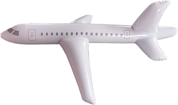 HAO White Large Inflatable Airplane Float, Blow Up Airplane Balloon for Outdoor, Party Favors, Sw... | Amazon (US)