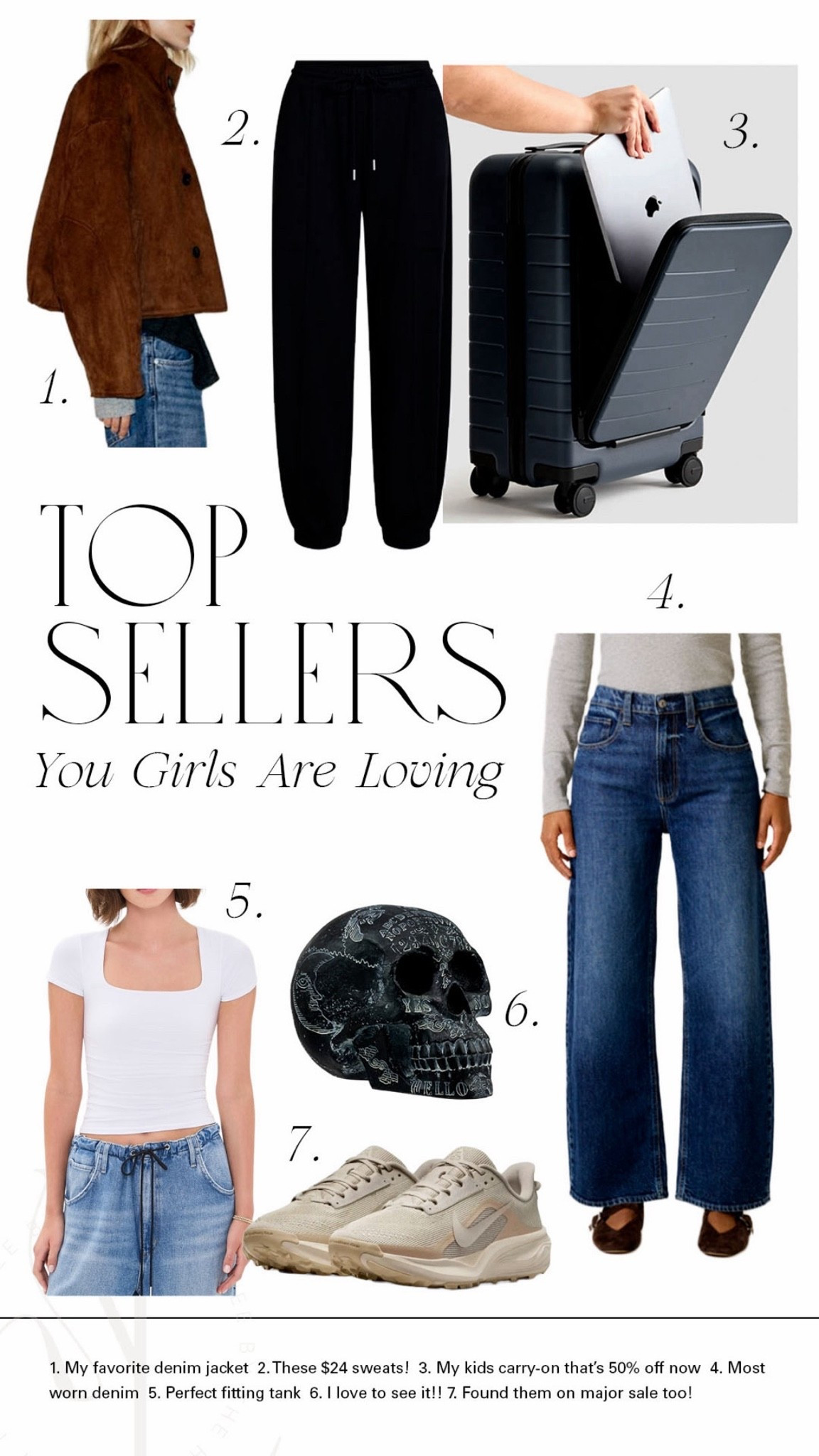 My most worn jeans, everyday basic, our carry on travel bag my kids use too, the best zara jacket and comfy sweatpants under $40 make the top sellers this month!

#LTKootd #LTKSeasonal