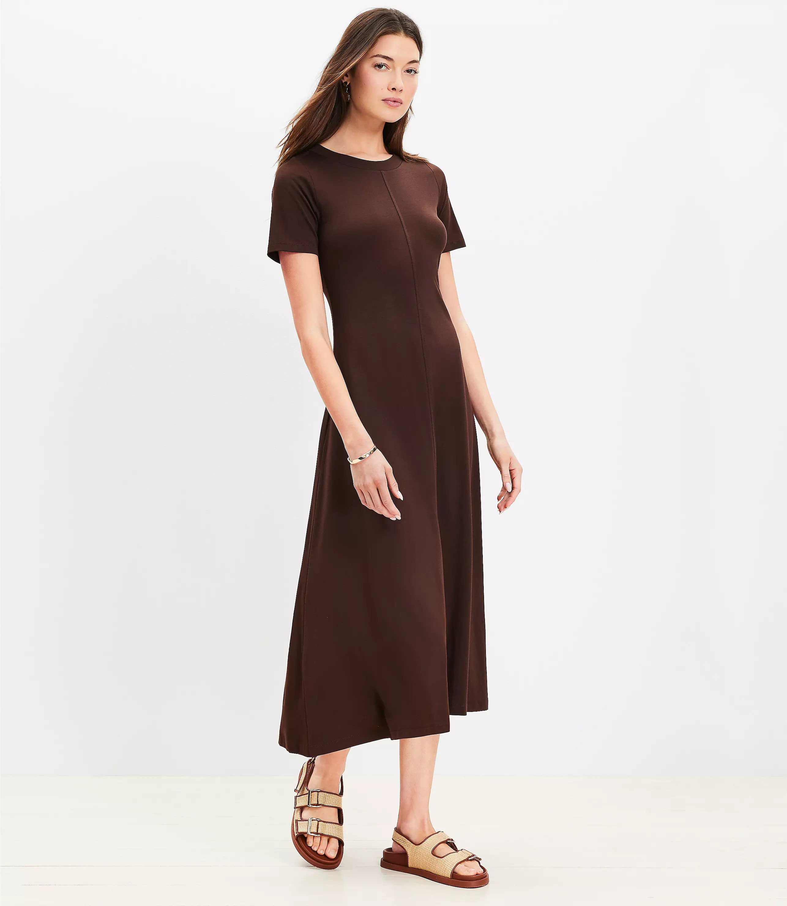 Petite Short Sleeve Maxi Dress | LOFT