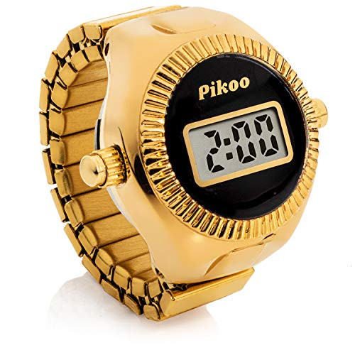 Pikoo: Unisex Digital Ring Watch w/Made in Japan Movement, One Size Fits All (Classic Black) | Amazon (US)