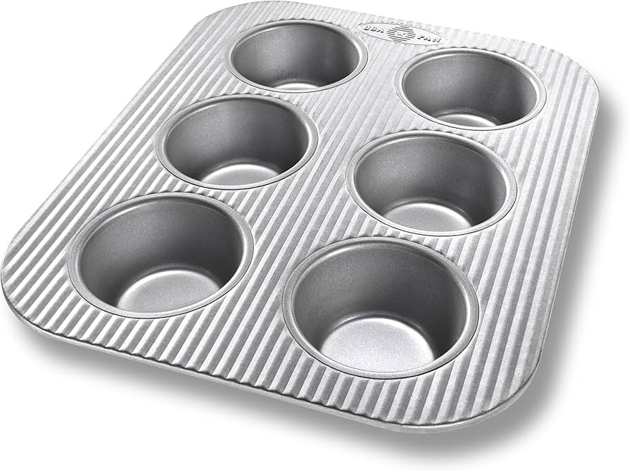 USA Pan Nonstick Toaster Oven 6 Cup Muffin Pan, Aluminized Steel | Amazon (US)