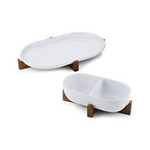Oven-to-Table Oval Platter with Trivet + Reviews | Crate & Barrel | Crate & Barrel