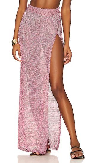 Keva Wrap Maxi Skirt in Pink | Beach Skirt | Coverup Skirt | Sexy Swimsuit Coverup | Miami Outfit | Revolve Clothing (Global)