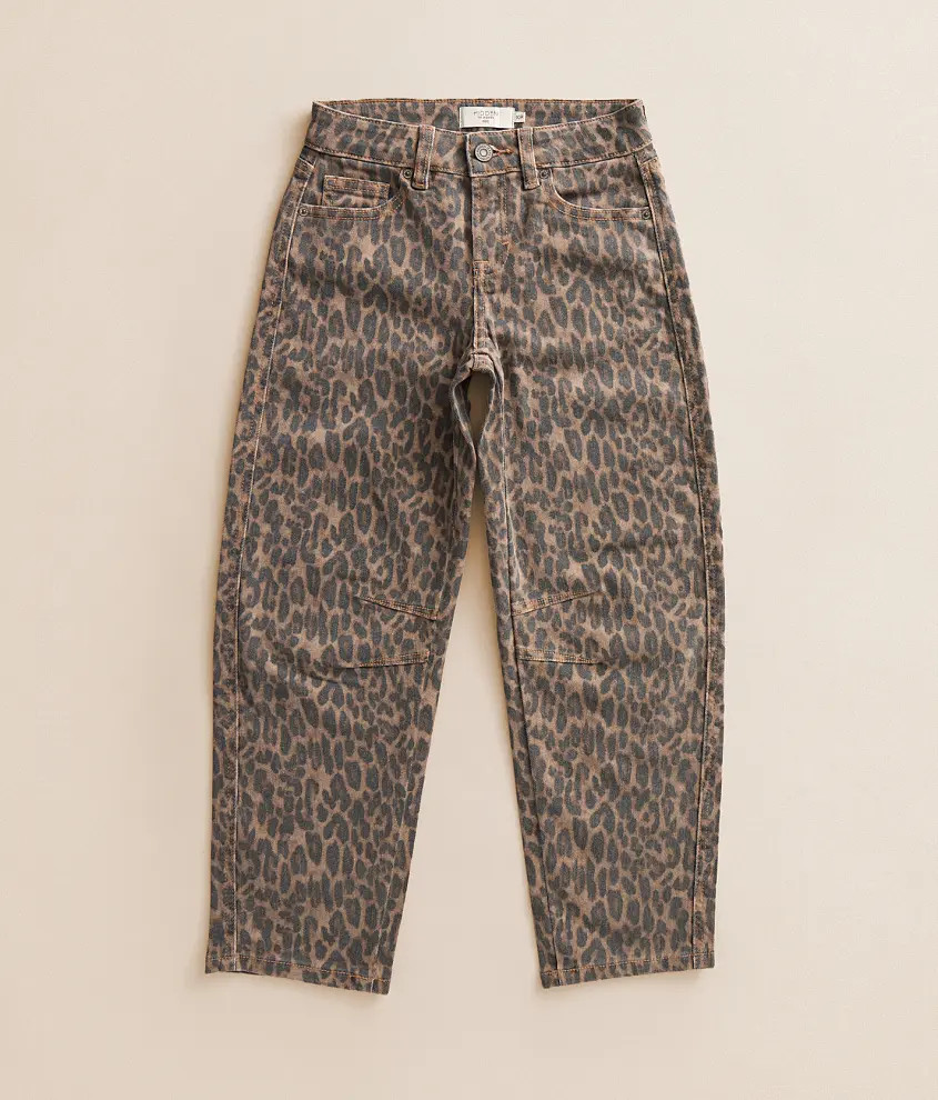 Girls - Mini Sloane Barrel Cheetah Stretch Jean | Buckle