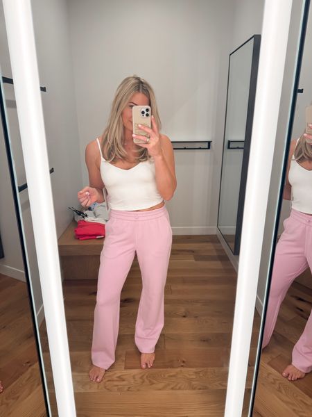 The new pink at Lululemon is giving all the right vibes! I sized up to an 8 in these soft pants. Align tank in size 10 for extra room. 

#LTKStyleTip #LTKFitness #LTKFindsUnder100