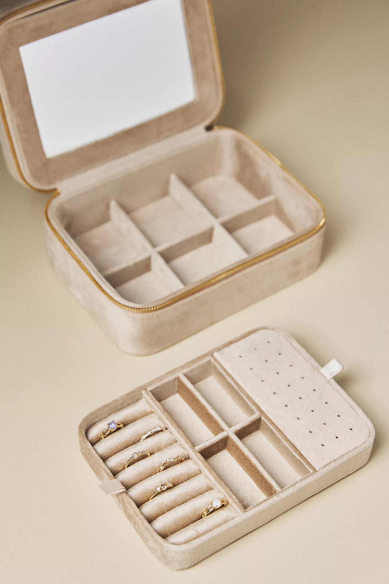 Arlet Flocked Velvet Jewelry Box | Anthropologie (US)