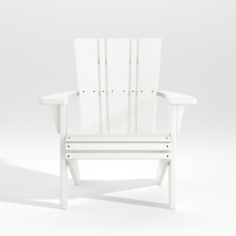 Vista II White Outdoor Patio Adirondack Chair by POLYWOOD + Reviews | Crate & Barrel | Crate & Barrel