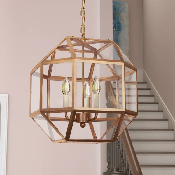 Burkeville 3 - Light Geometric Chandelier | Wayfair North America