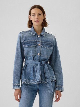 UltraSoft Belted Denim Jacket | Gap (CA)