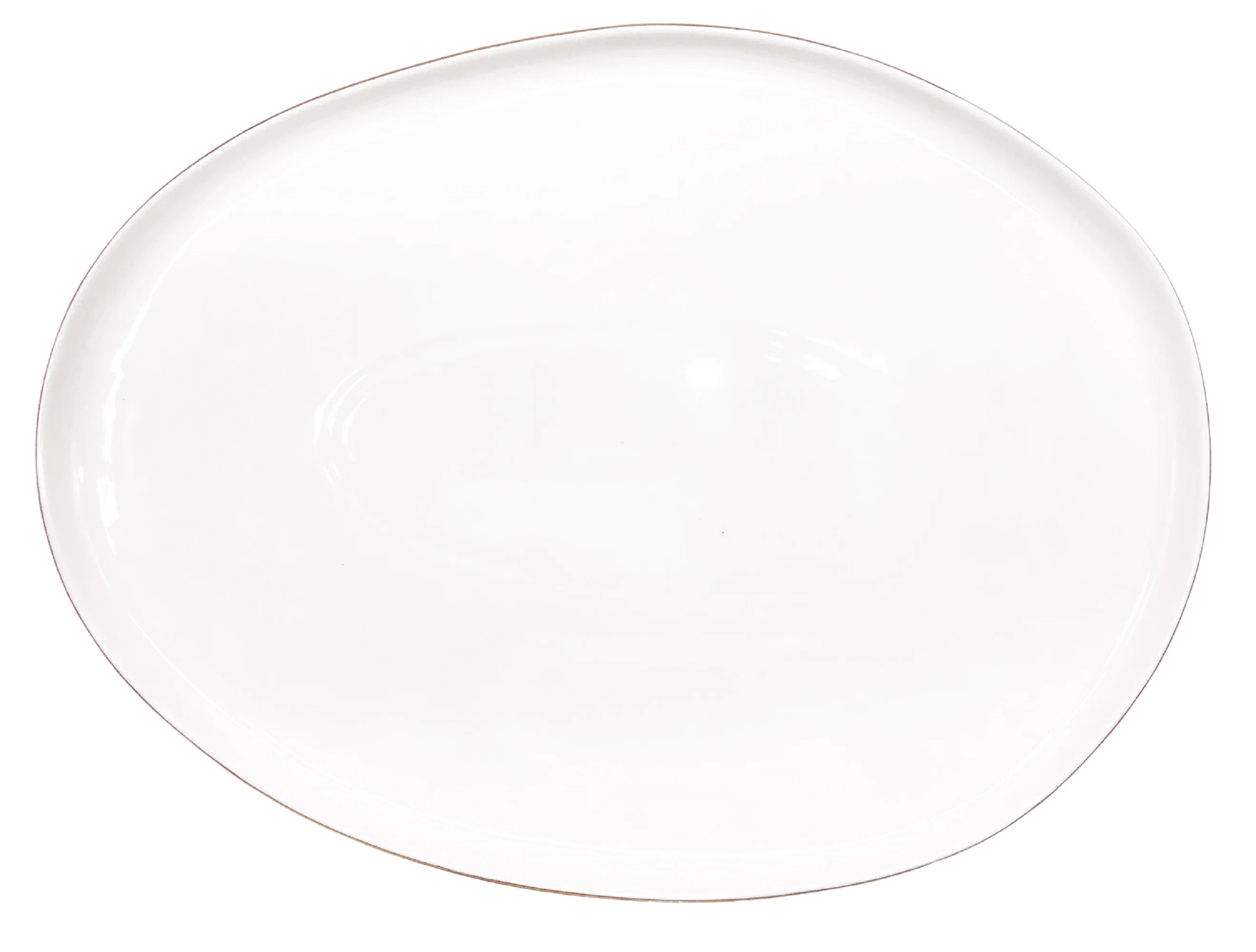 Canvas Home Abbesses Colored Rim Porcelain Serving Platter | Wayfair North America