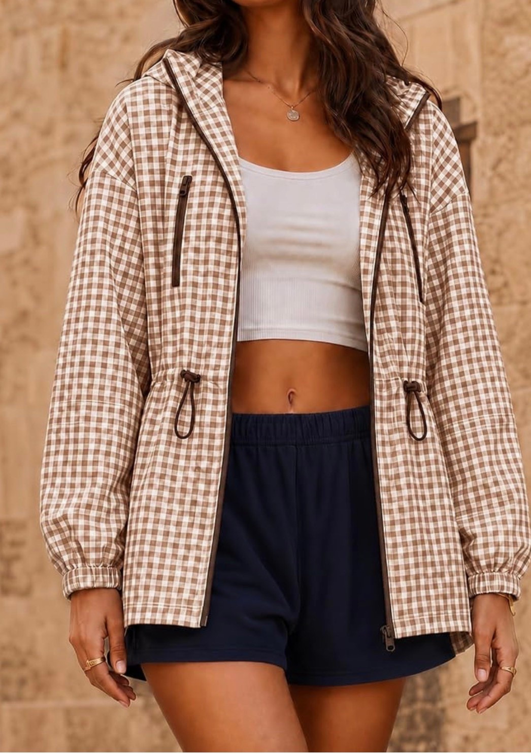Loving all the gingham coats!  This seems like a perfect light raincoat for Fall.  #raincoat #fallcoat

#LTKSeasonal #LTKOver40 #LTKmomlife