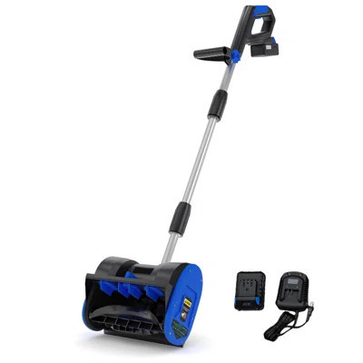 Electric Snow Blower Cordless - Snow Shovel, 15A 4.0Ah Battery & Quick Charger, Adjustable Handle, Walkways Deck Driveways Stair Snow Removal | Wayfair North America