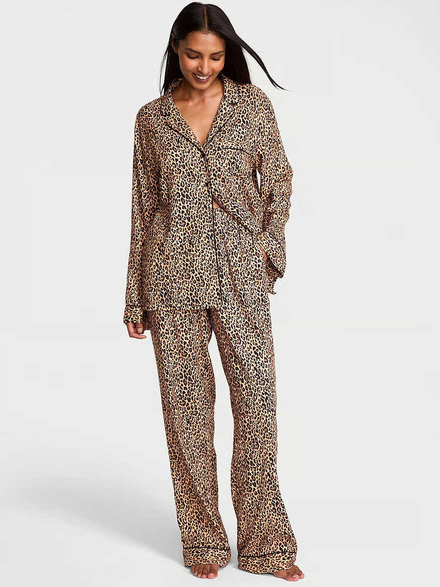 Buy Flannel Long Pajama Set, Lipstick Aspirin Dot - Order Pajamas Sets online - Victoria's Secret... | Victoria's Secret (US / CA )