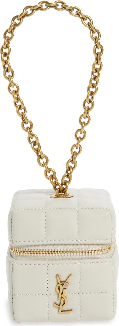 Mini Cassandre Matelassé Carré Leather Wristlet | Nordstrom